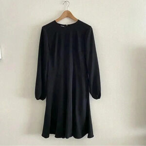 CO Essentials Peasant SLV Short Dress Black Sz M